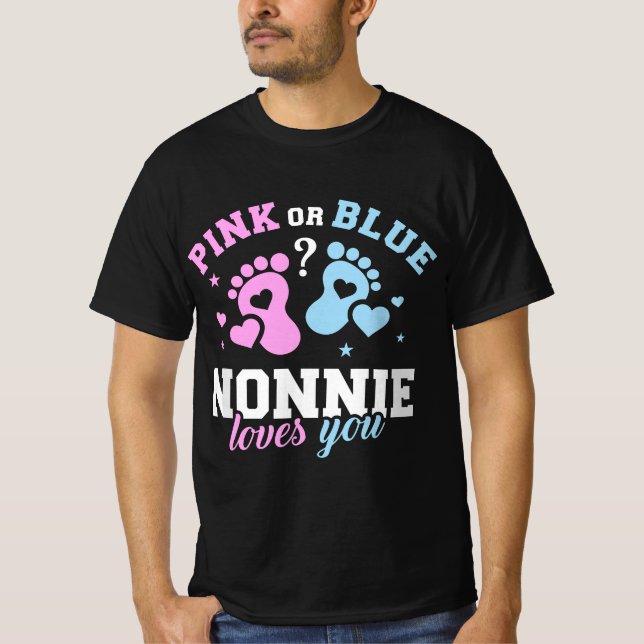T-shirt Le genre révèle nonnie grand-mère (Devant)