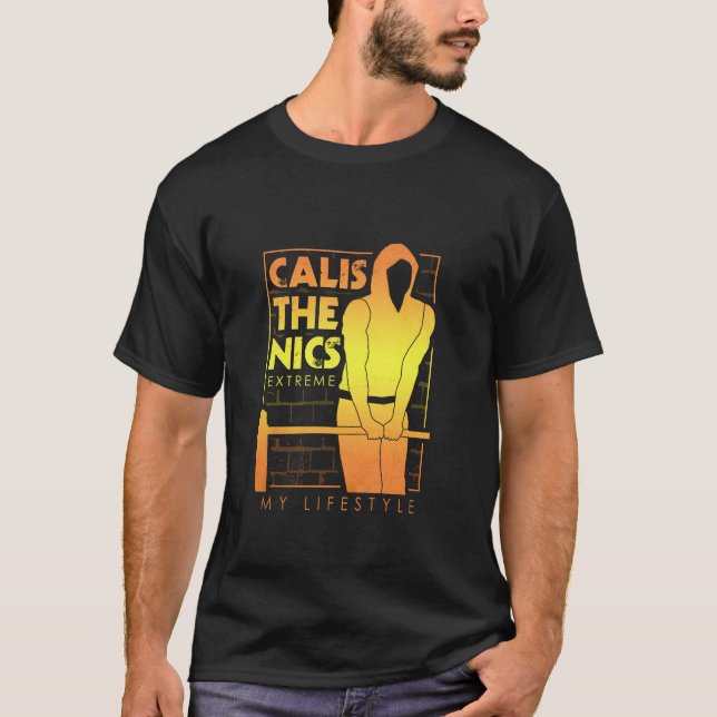 T-shirt Le ghetto calisthénique avec bars (Devant)
