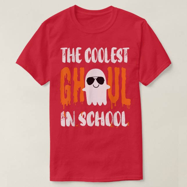 T-shirt Le Ghoul Le Plus Coolle À L'École Garçons Hallowee (Design devant)