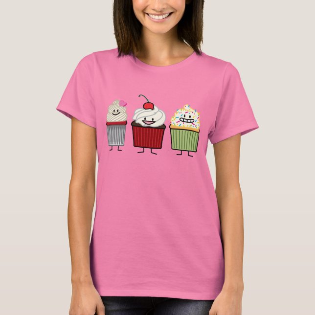 T-shirt Le glaçage de famille de petit gâteau arrose le (Devant)