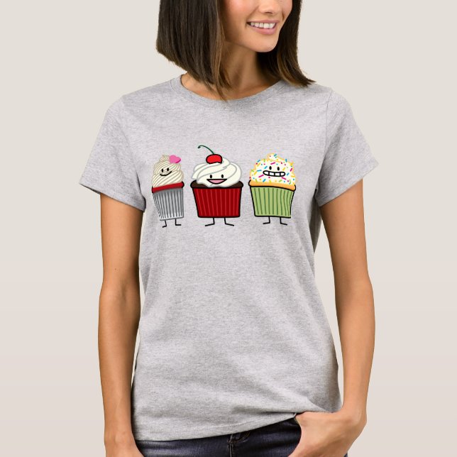 T-shirt Le glaçage de famille de petit gâteau arrose le (Devant)