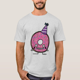 T-shirt Le glaçage de rose de beignet d'anniversaire