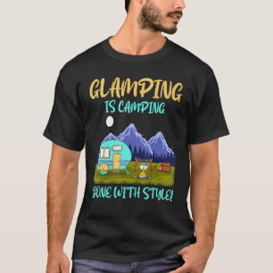 T-shirt Le glamping est du camping fait avec style camping