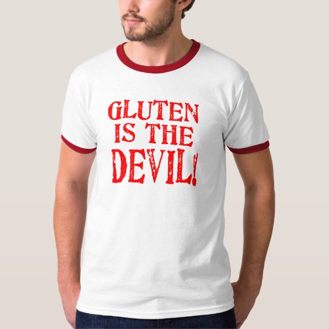 T-shirt Le gluten est le diable (Devant)