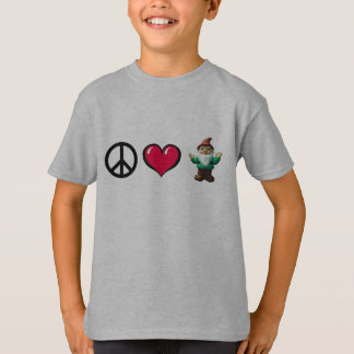 T-shirt Le gnome de coeur de paix par FreeWitch badine le