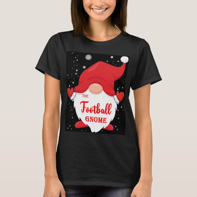 T-shirt Le Gnome de football jumelé famille Noël Pajam (Devant)