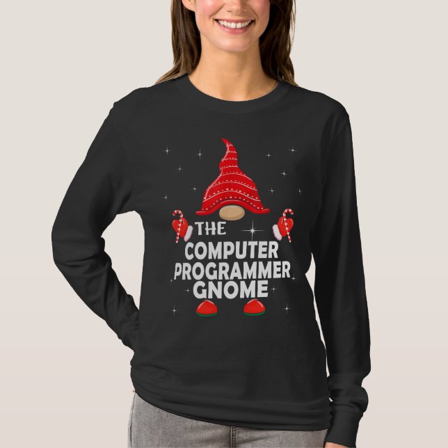 T-shirt Le Gnome programmeur informatique de la famille ap (Devant)