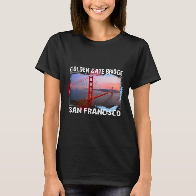 T-shirt Le Golden Gate Bridge de San Francisco (Devant)