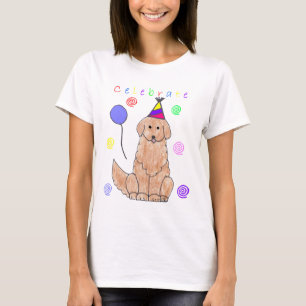 T-shirt Le golden retriever célèbrent