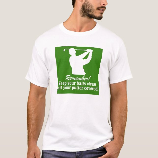 T-shirt le golfeur jouant au golf de golf gardent vos (Devant)