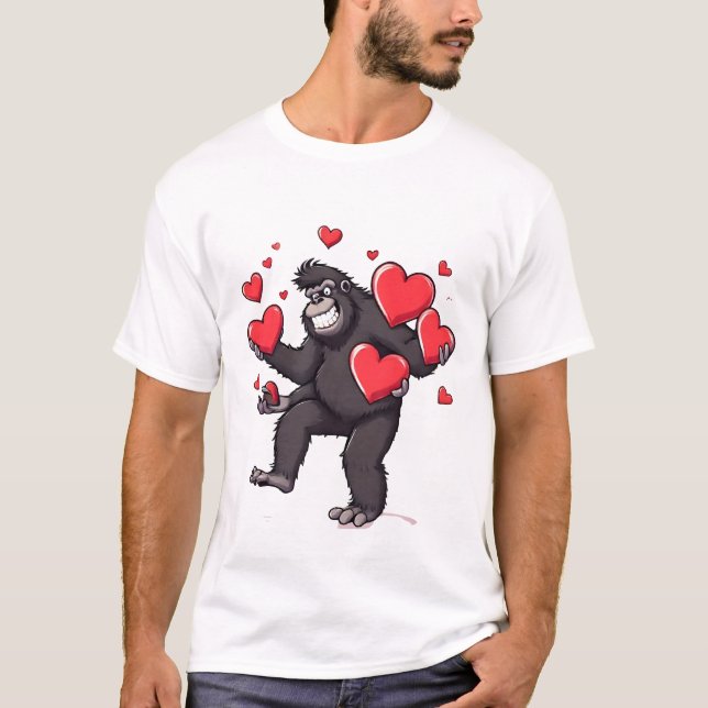 T-shirt Le Gorille Donneur de Cœur (Devant)