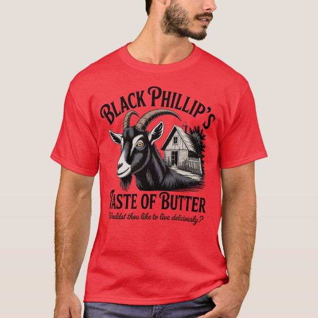 T-shirt Le goût de beurre de Black Phillip (Devant)