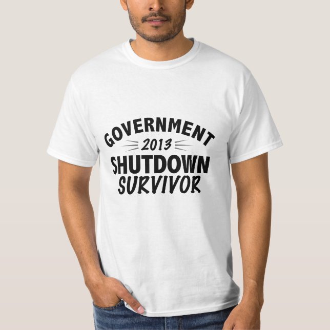 T-shirt Le gouvernement arrête le survivant (Devant)
