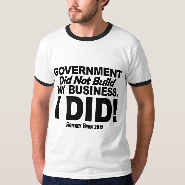 T-shirt Le gouvernement n'a pas établi mes affaires (Devant)