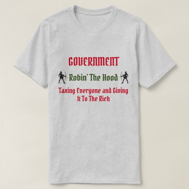 T-shirt Le gouvernement vole la paille (Design devant)