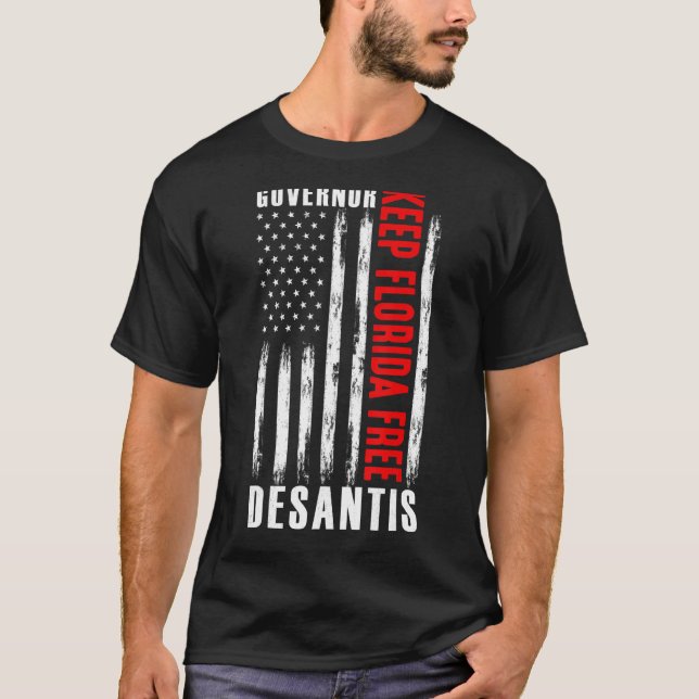 T-shirt Le gouverneur de Desantis garde l'élection libre d (Devant)