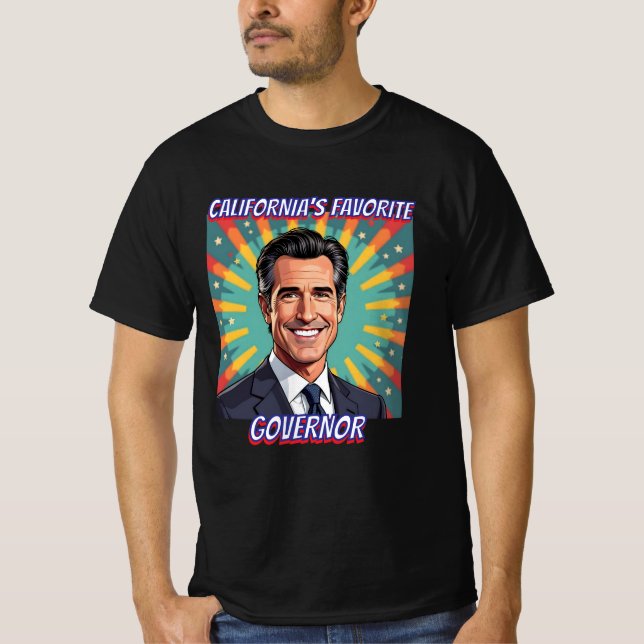 T-shirt Le gouverneur favori de Californie | Gavin Newsom (Devant)