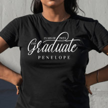 Le Graduate Modern Script Classe de 2022 Grad Name