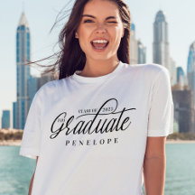 Le Graduate Modern Script Classe de 2022 Grad Name