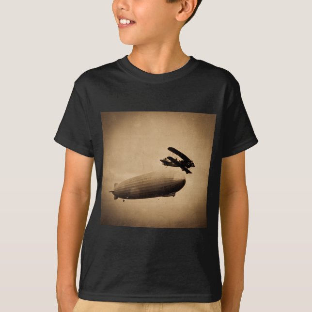 T-shirt Le Graf Zeppelin Approaching New York City 1928 (Devant)
