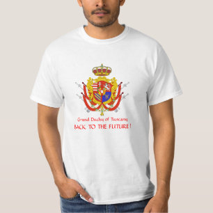 T-shirt Le Grand-Duché de bannière blanche rouge de la
