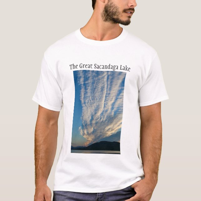 T-shirt Le grand lac de Sacandaga le matin (Devant)