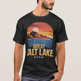 T-shirt Le Grand Lac Salé Utah Touriste Rétro Vintage
