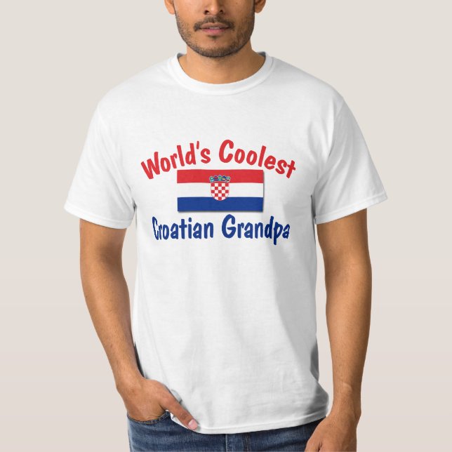T-shirt Le grand-papa croate le plus frais (Devant)