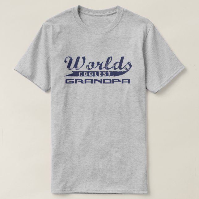 T-shirt Le grand-papa le plus frais du monde (Design devant)