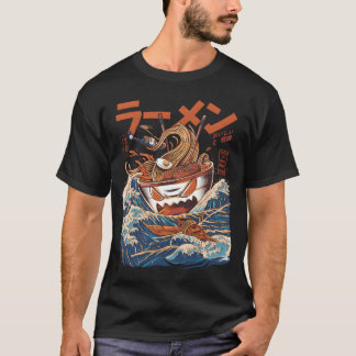 T-shirt Le grand Ramen au large de Kanagawa Black