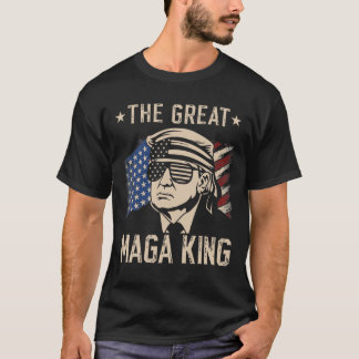 T-shirt Le Grand Roi Maga Drôle Trump Ultra Maga Et Pro