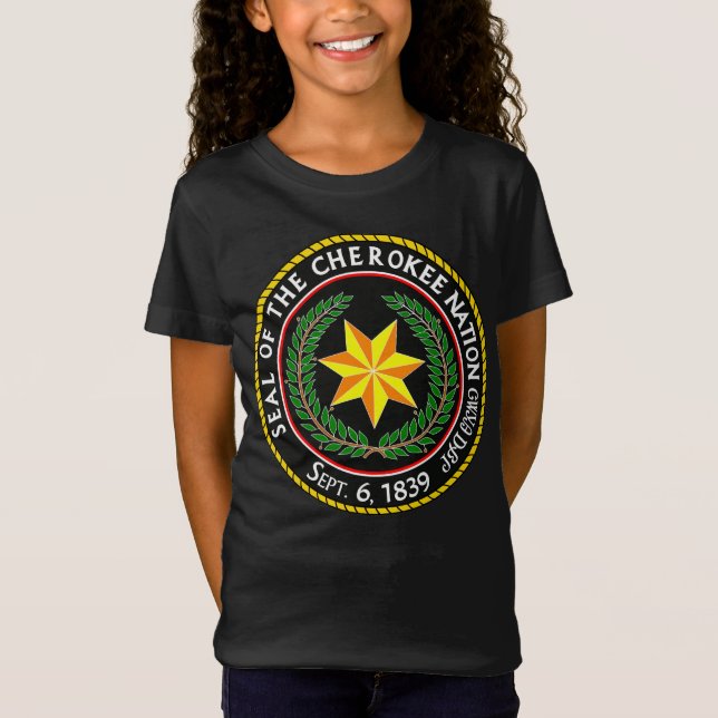 T-Shirt Le Grand Sceau De La Nation Cherokee Oklahoma (Devant)