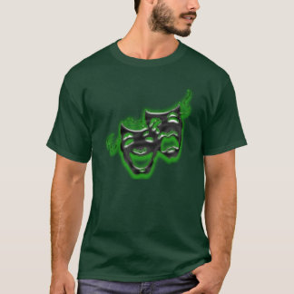 T-shirt Le grand vert au néon masque la longue douille T