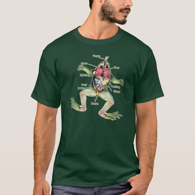 T-shirt Le graphique anatomique de la grenouille (Devant)