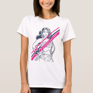 T-shirt Le Graphique Rétro De La Femme Unique Et Merveille