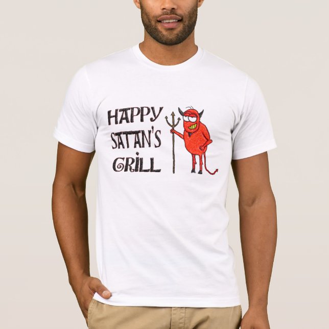 T-shirt Le gril de Satan heureux (Devant)