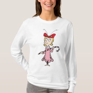 T-shirt Le Grinch   Cindy-Lou Qui - Tenir un Sucre de cann