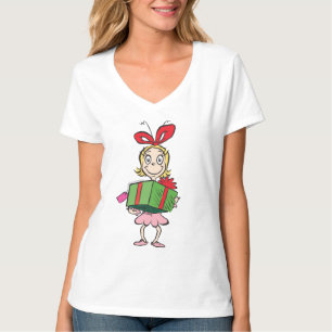 T-shirt Le Grinch   Cindy-Lou Who - Tenant un cadeau