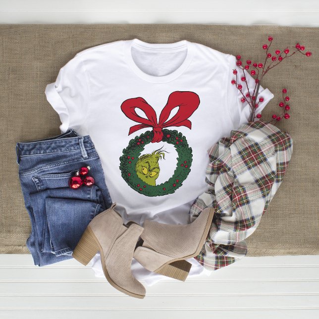 T-shirt Le Grinch Classique | Couronne de Noël (Créateur téléchargé)