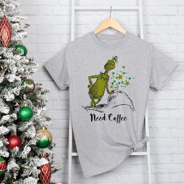 T-shirt Le Grinch | Drôle Besoin de café (Créateur téléchargé)