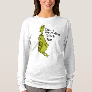 T-shirt Le Grinch   Drôle de visage de Grinch au repos