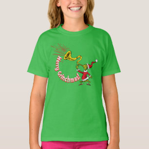 T-shirt Le Grinch sonnant de la corne joyeuse de Grinchmas