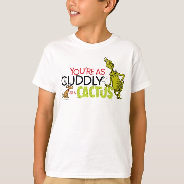 T-shirt Le Grinch | Vous êtes aussi câlin qu'un cactus (Devant)