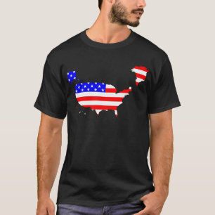 T-shirt Le Groenland achète Trump American Flag USA Graph