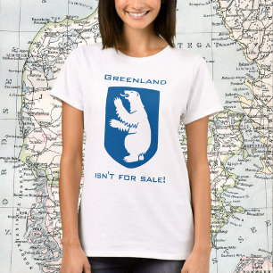 T-shirt Le Groenland n'est pas à vendre ! avec bouclier d'