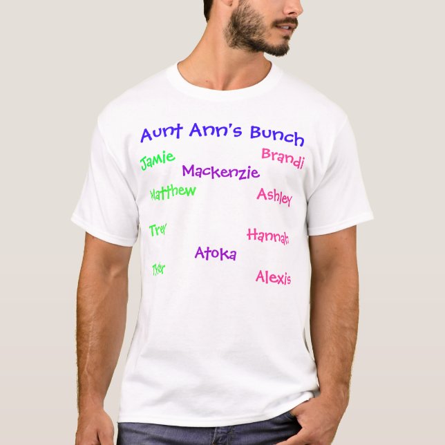 T-shirt Le groupe de la tante (Devant)