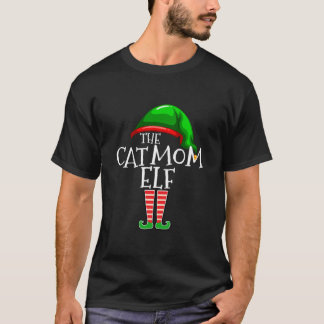 T-shirt Le groupe de mamans chats elfiques pour Noël en fa