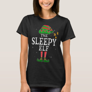 T-shirt Le groupe Elf Sleepy Matching Family Christmas Hol