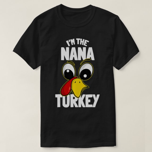 T-shirt Le Groupe Famille Nana Turkey Correspond À Thanksg (Design devant)