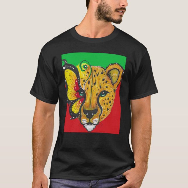 T-shirt Le guépard et papillon vous fera évoluer D (Devant)